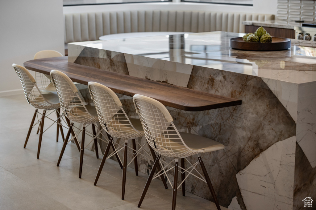 Bar featuring radiator heating unit