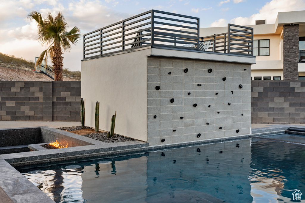 View of pool
