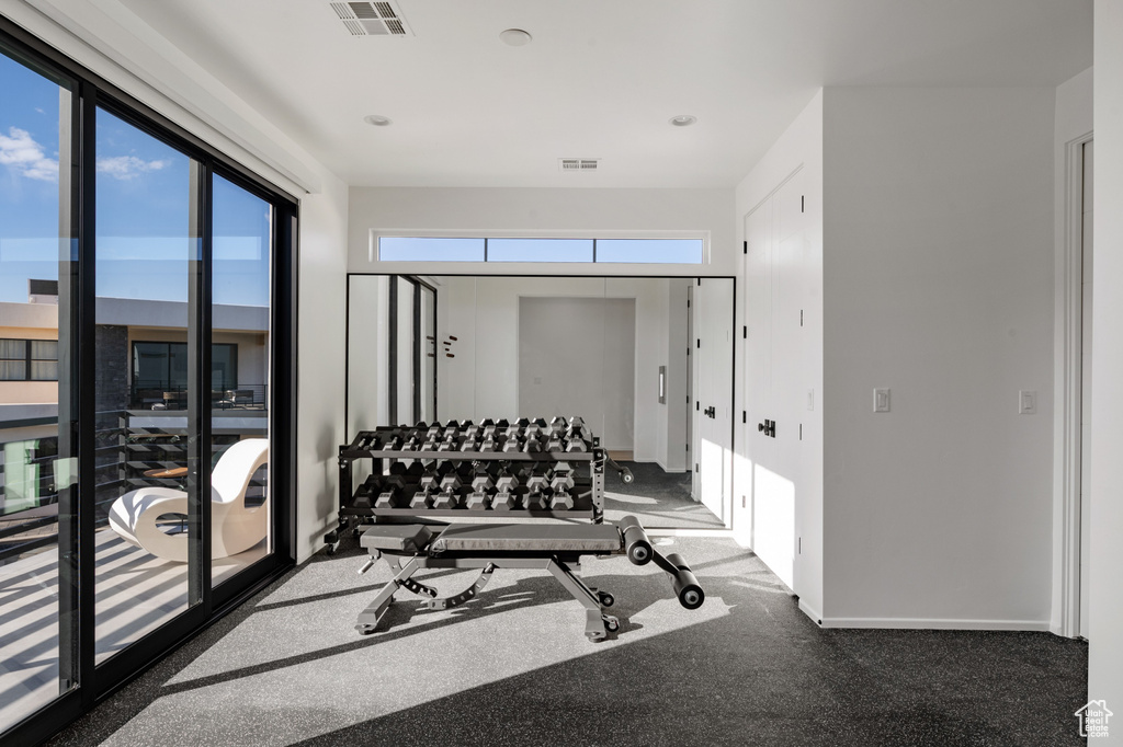 View of exercise area
