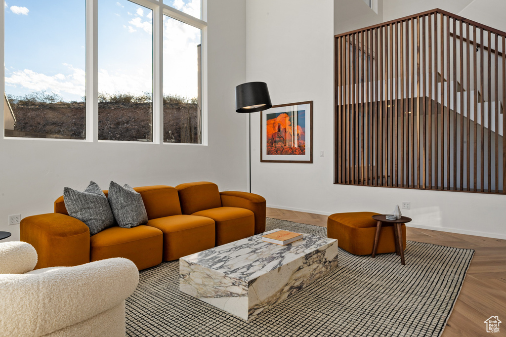 Living area with baseboards