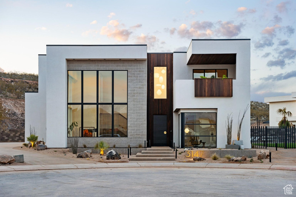 View of contemporary house