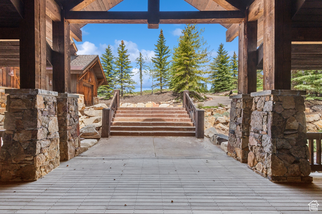 Deck with stairs