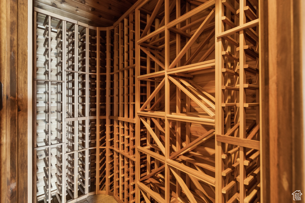 View of wine cellar