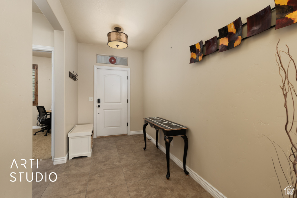 Entryway with baseboards