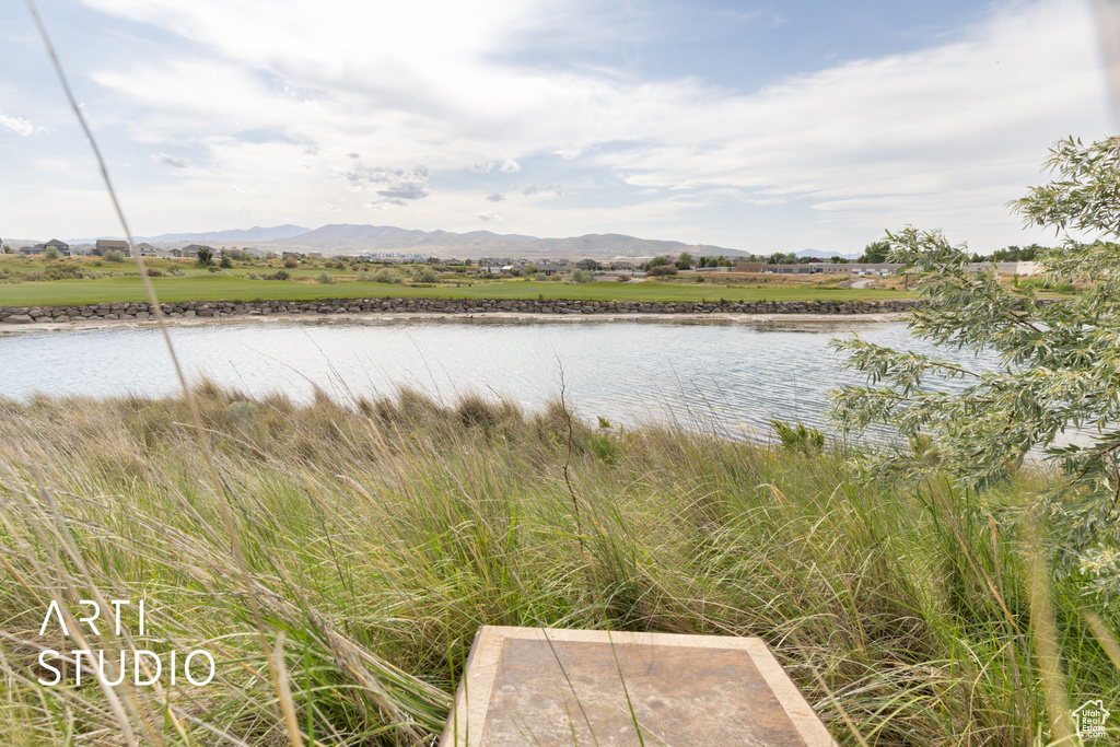 Water view with a mountain backdrop