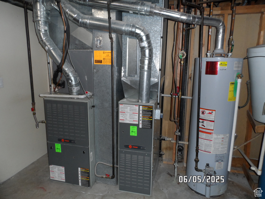 Utilities with gas water heater