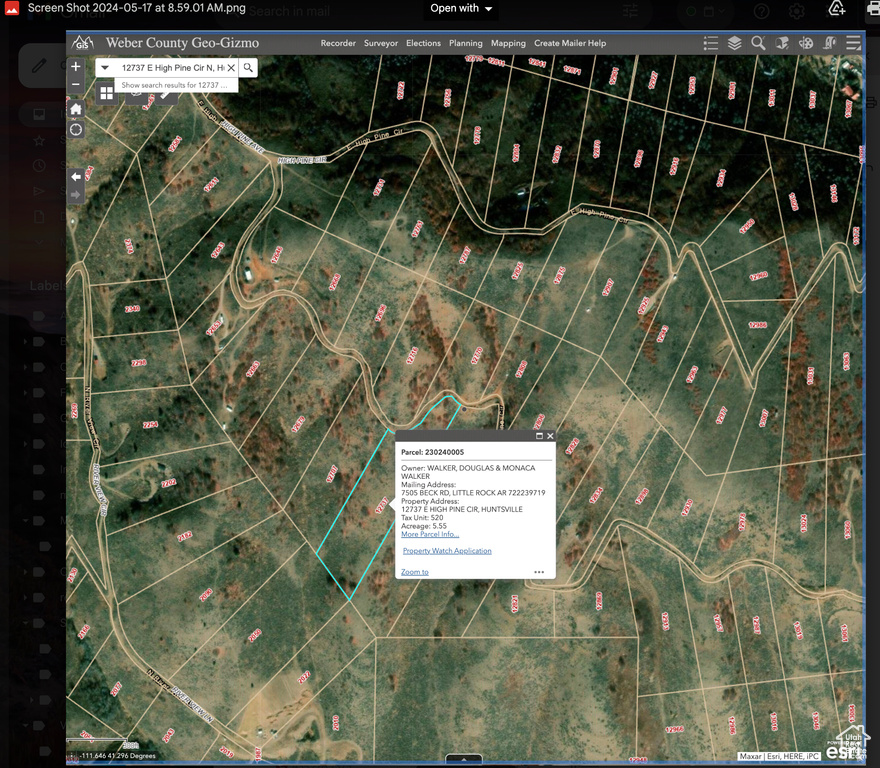 Aerial overview of property\'s location