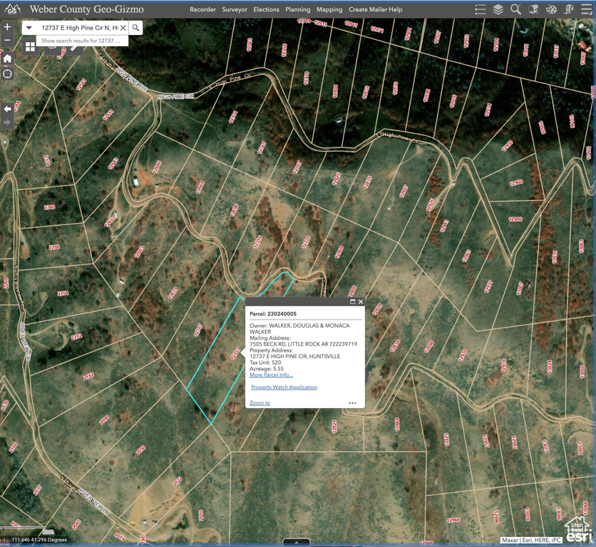 Aerial overview of property\'s location