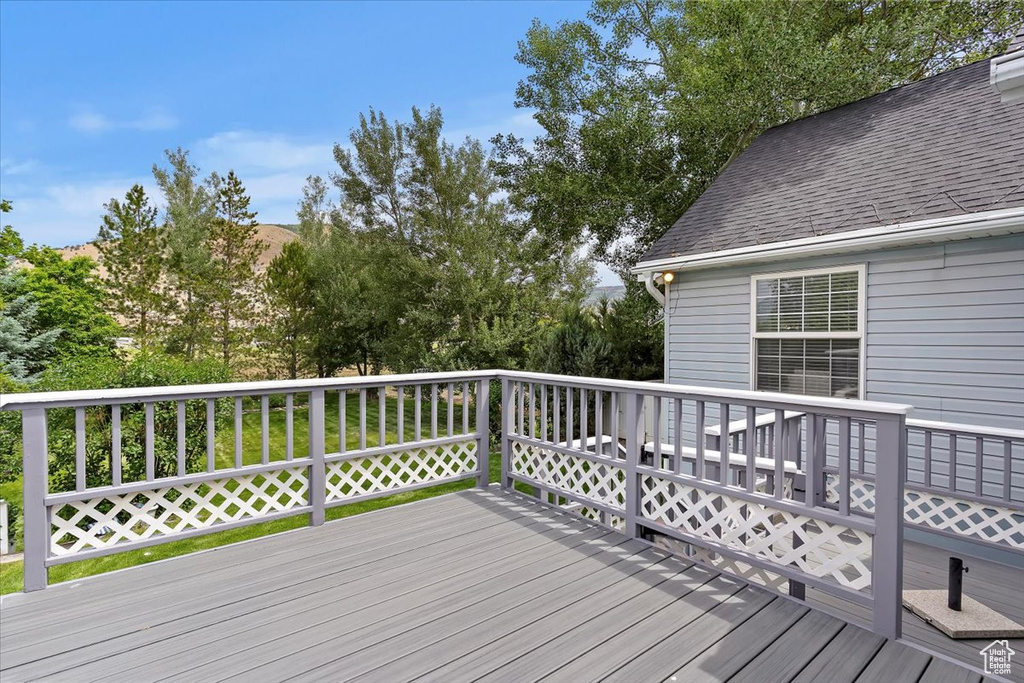 View of wooden deck