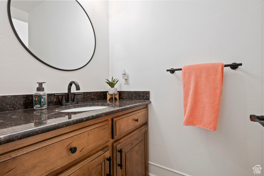 Bathroom featuring vanity