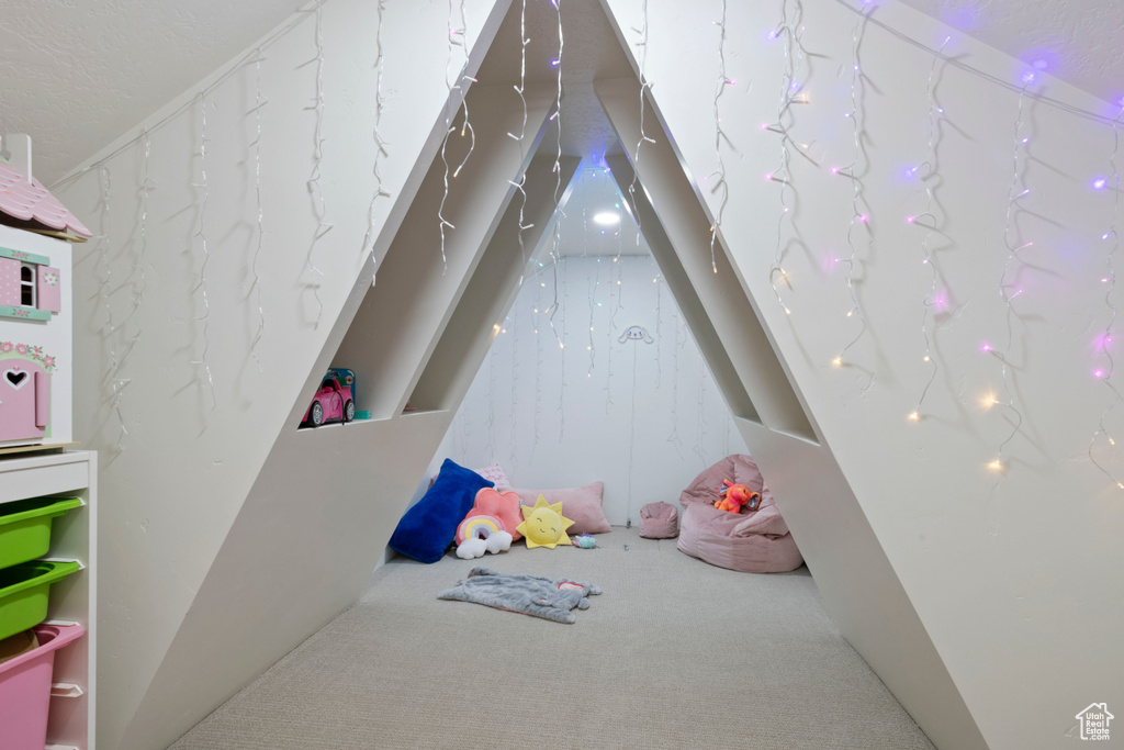 Playroom with carpet floors