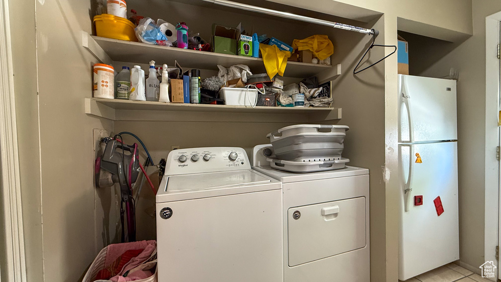 Laundry area featuring separate washer and dryer