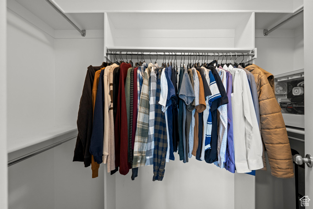 View of spacious closet