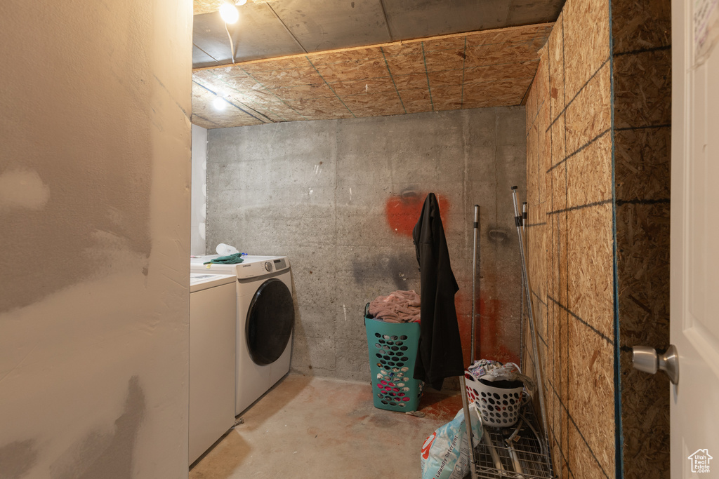 Laundry area with washer and dryer