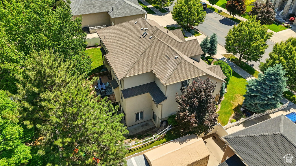 View from above of property