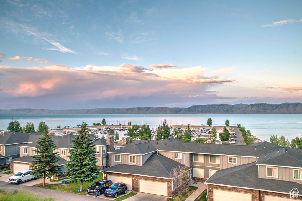 Water view featuring a mountainous background