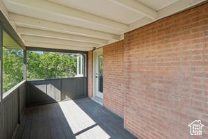 View of wooden deck