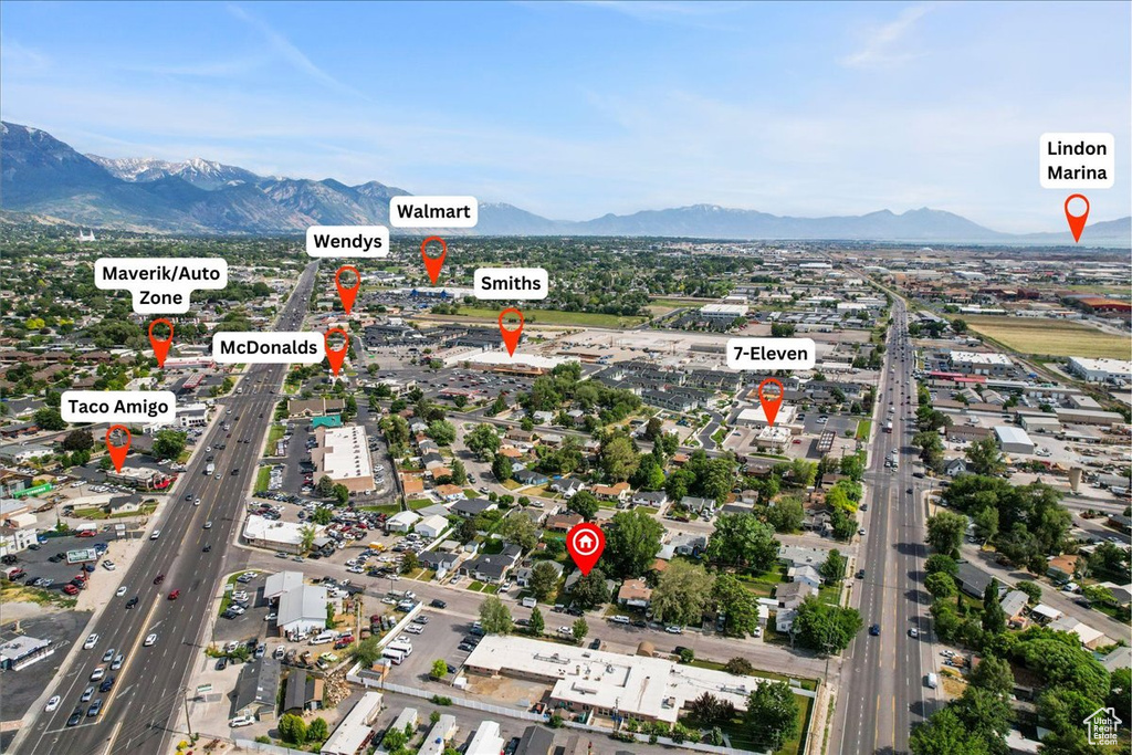 Aerial overview of property's location