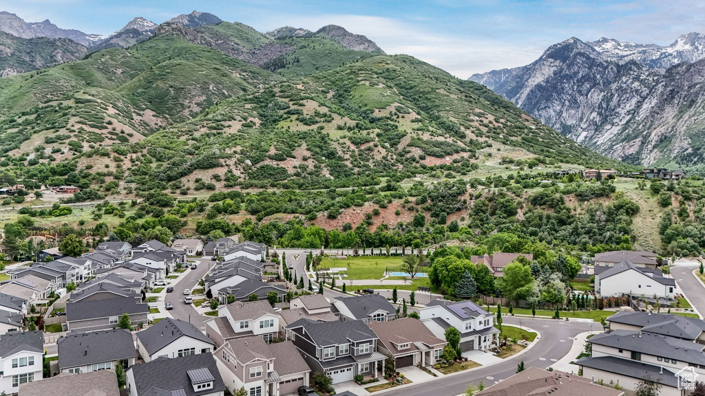 Mountain view featuring nearby suburban area