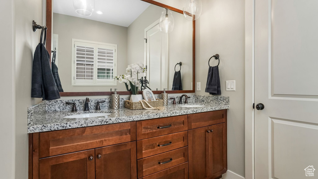 Bathroom with double vanity
