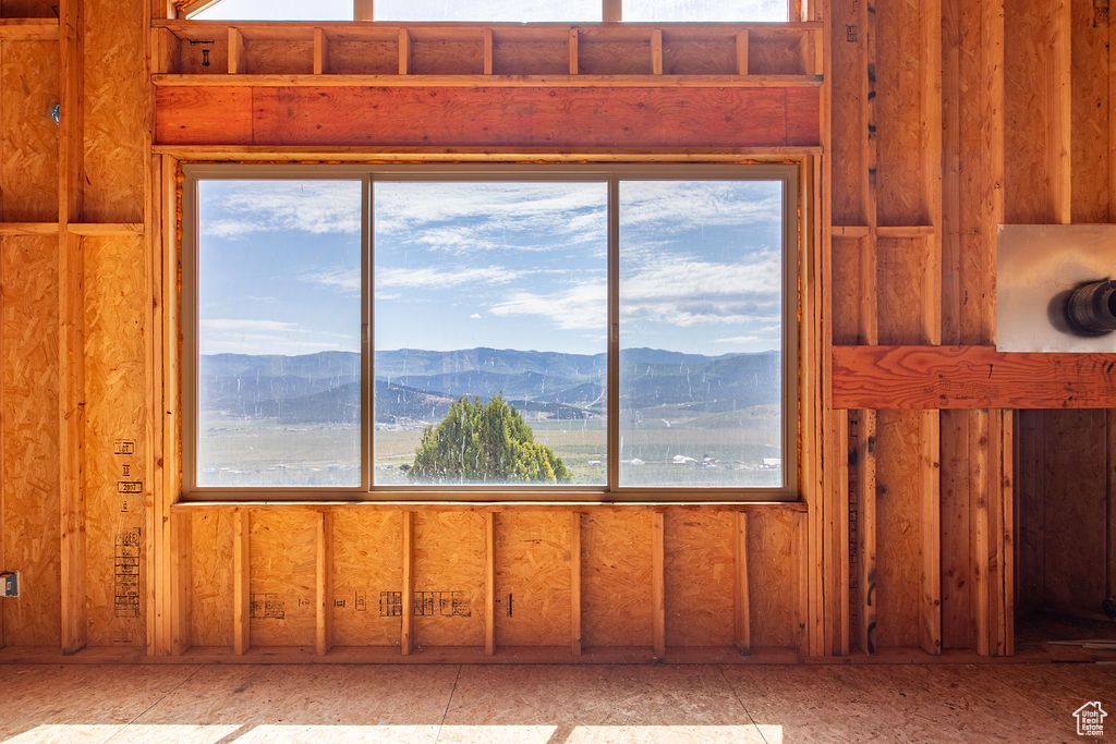 Detailed view of a mountain backdrop