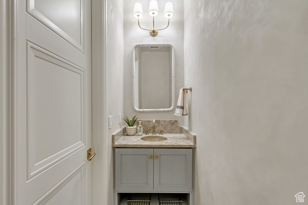 Bathroom featuring vanity