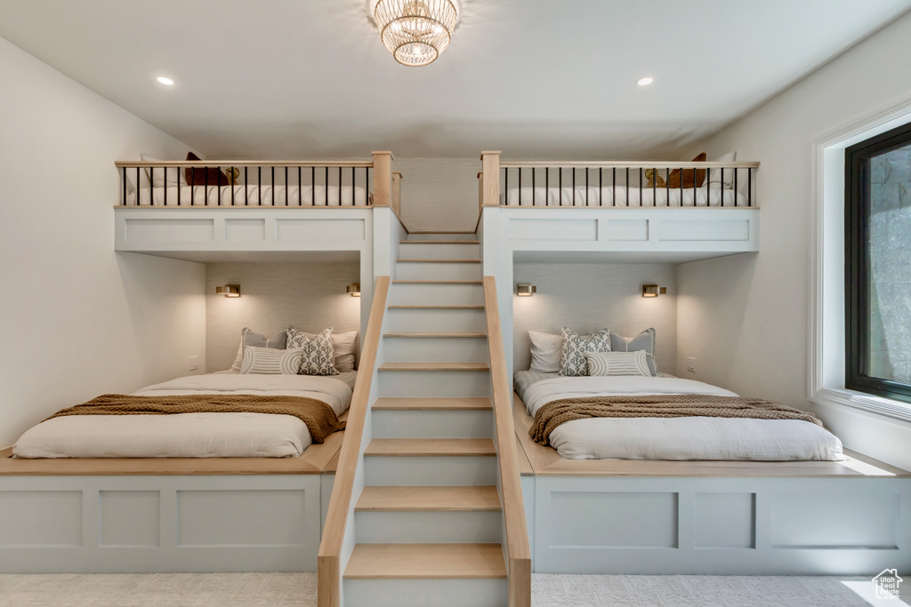 Bedroom featuring recessed lighting