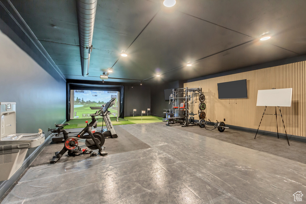 View of workout area