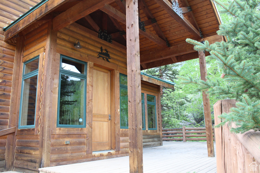View of wooden terrace