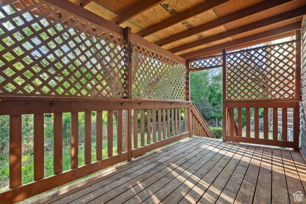 View of wooden terrace