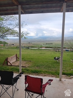 View of patio featuring a view of rural / pastoral area