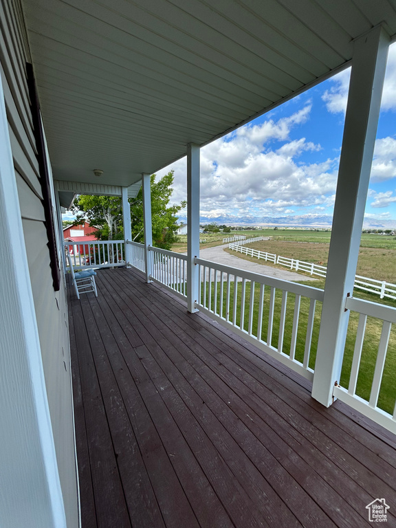 Deck with a rural view