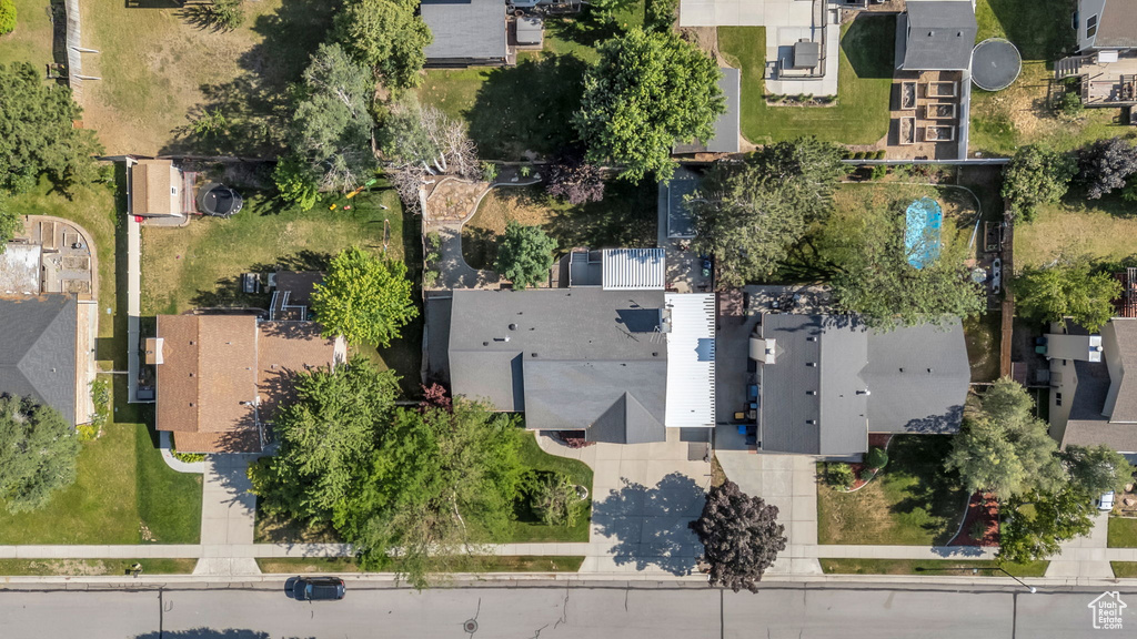 Aerial view of residential area