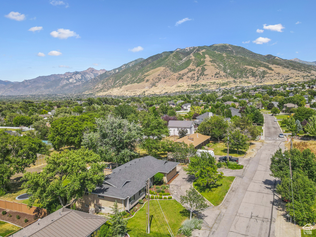 Mountain view featuring nearby suburban area