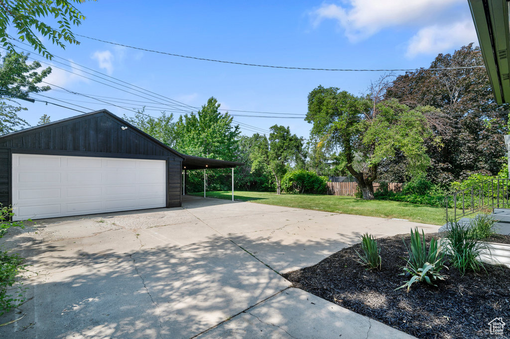 Garage with a detached garage