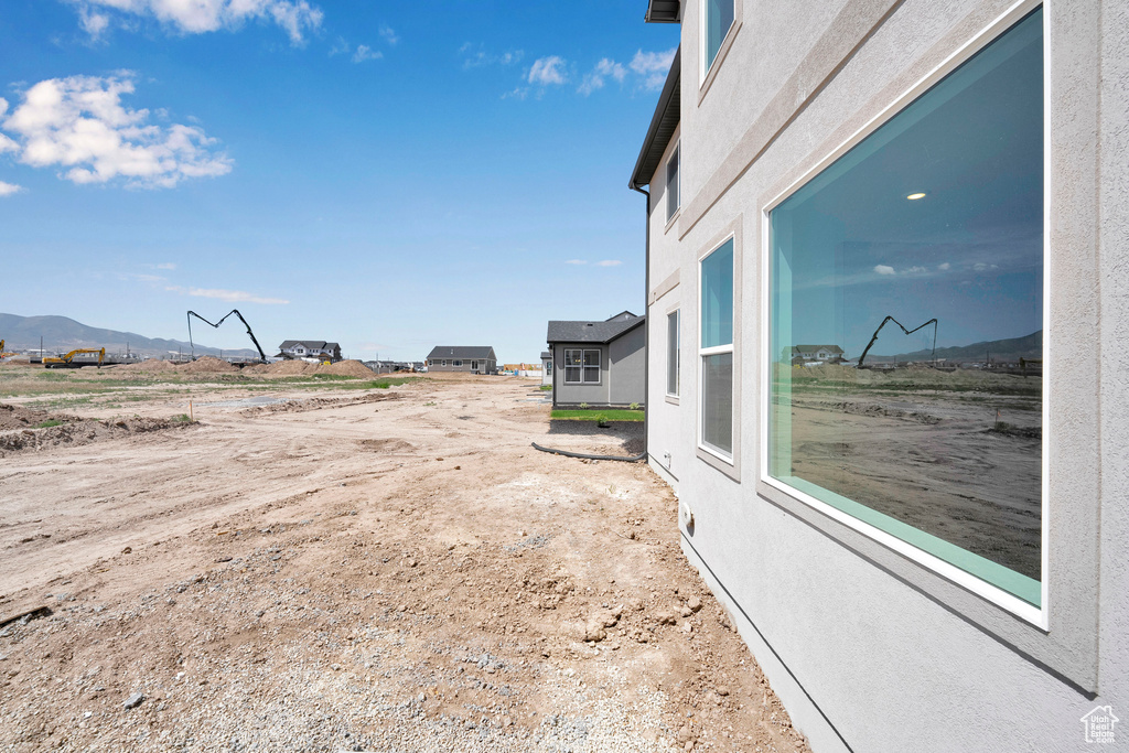 View of yard featuring a mountain view
