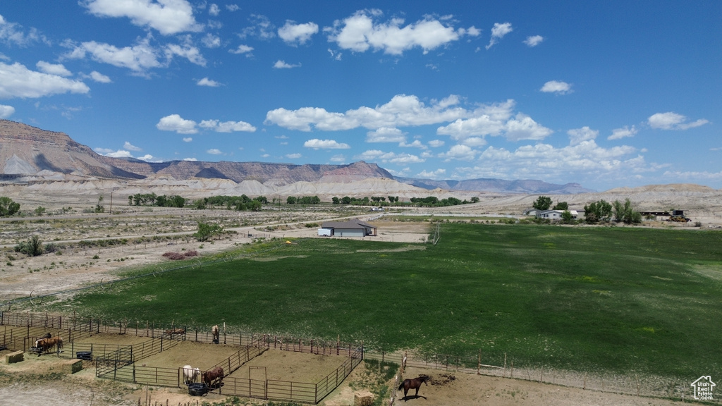 Mountain view featuring rural landscape