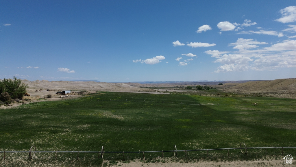 View of yard featuring a view of countryside