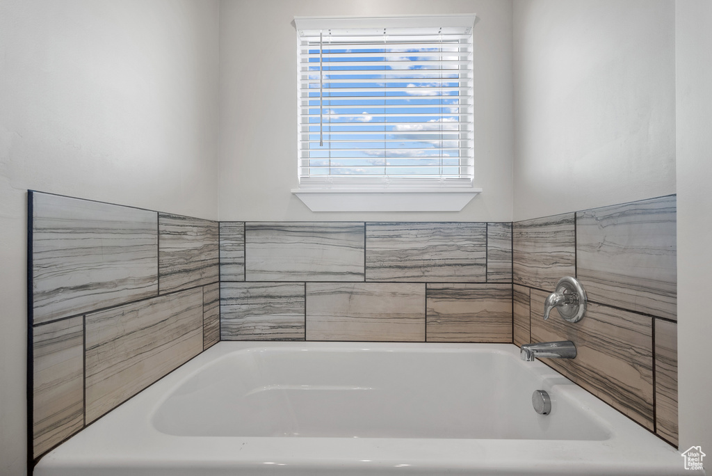 Bathroom with a garden tub