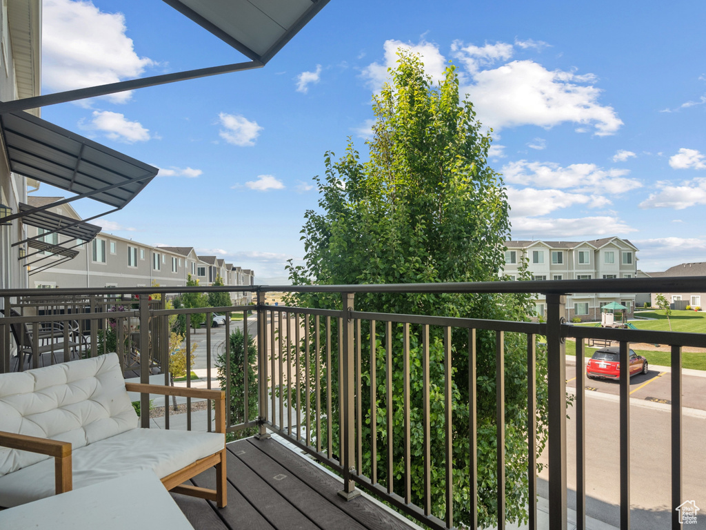 Balcony with a residential view