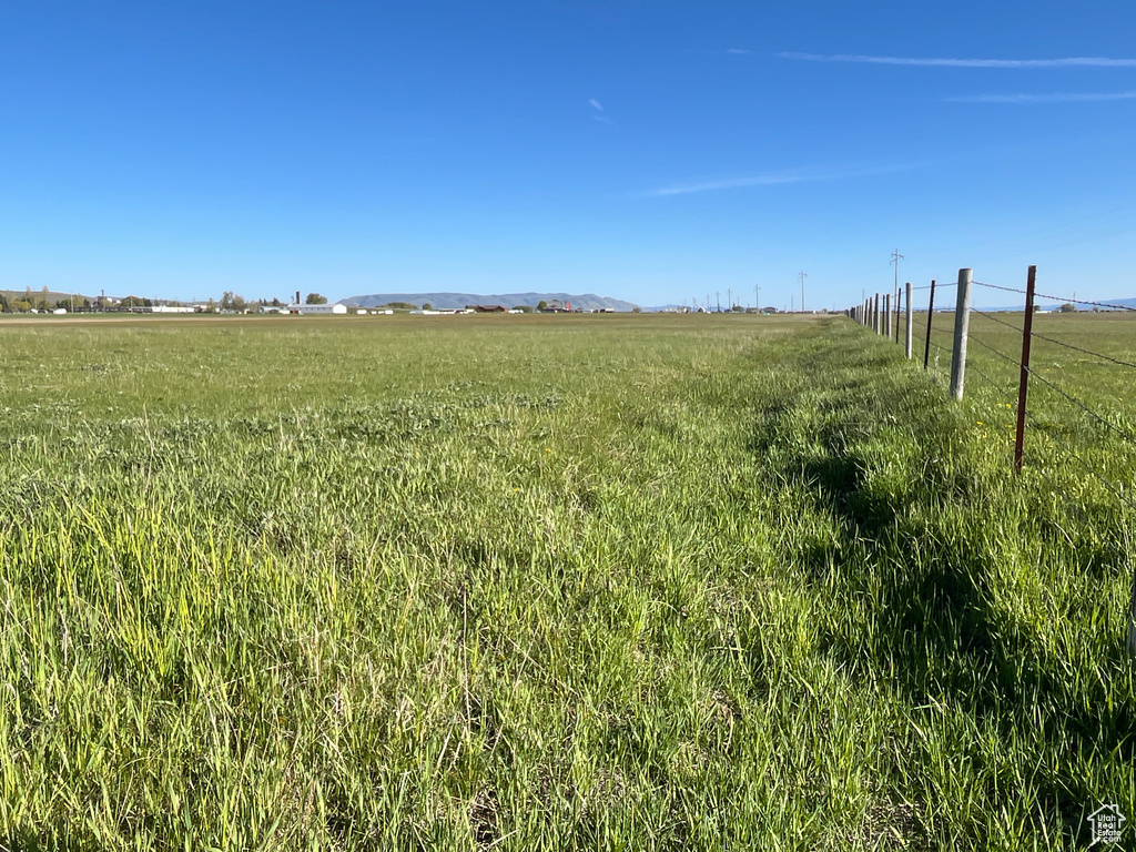 View of yard featuring a view of countryside