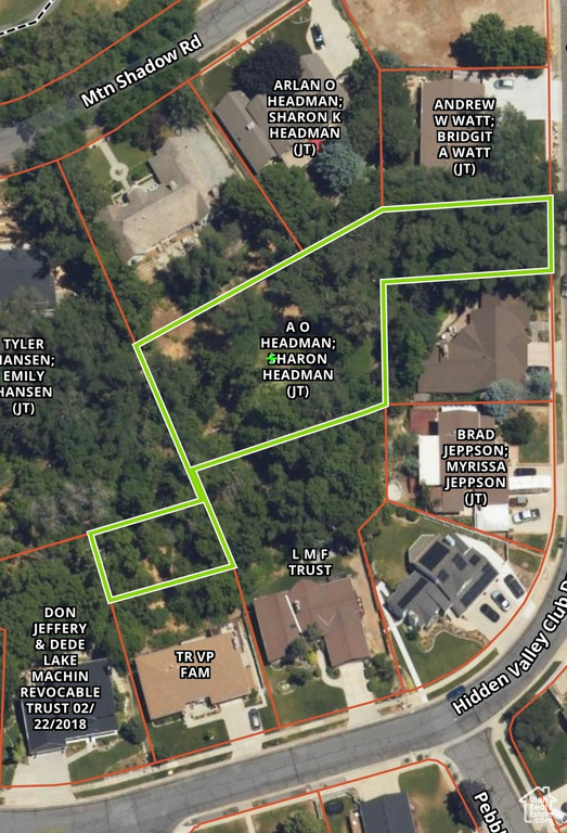 Aerial view of property's location