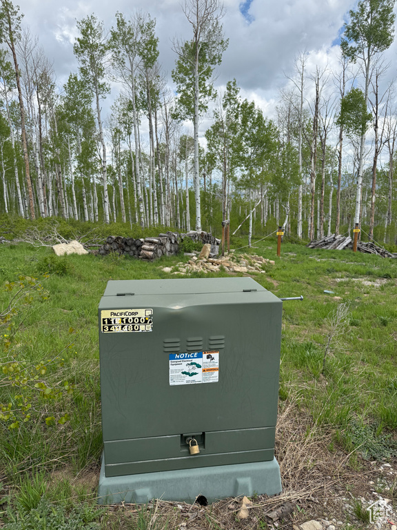 Exterior view of a pad mount transformer