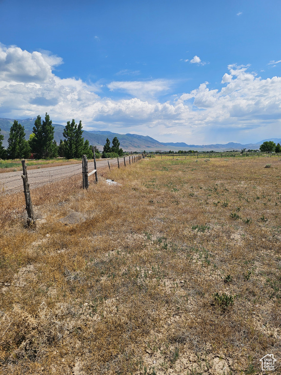 View of yard with a view of rural / pastoral area and a mountain view