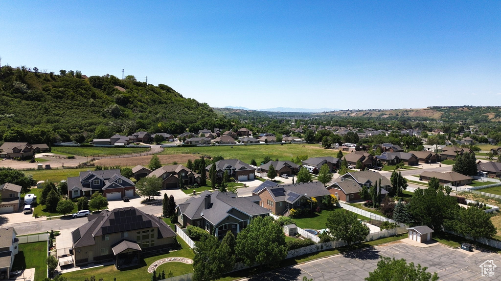 Aerial view of residential area