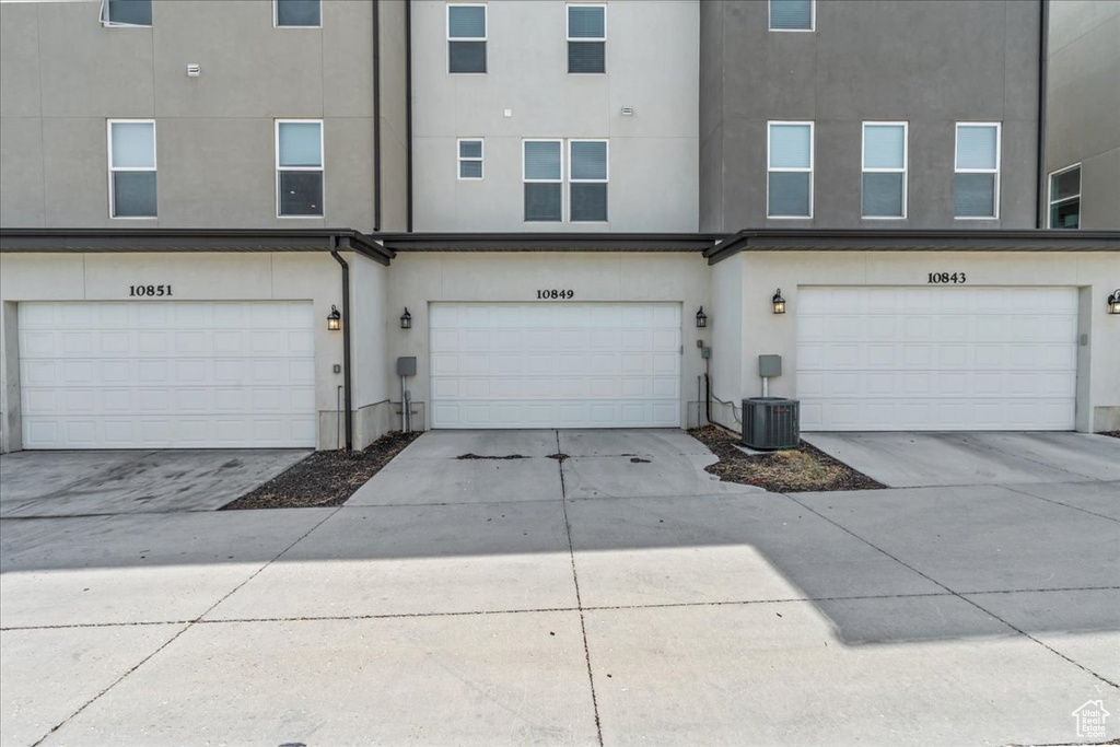 Garage with driveway