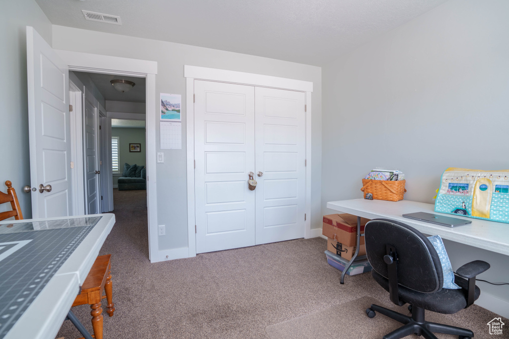 View of carpeted office space