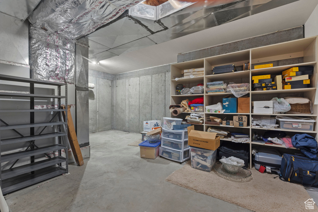 View of storage area
