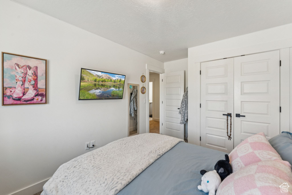 Bedroom with a closet and baseboards