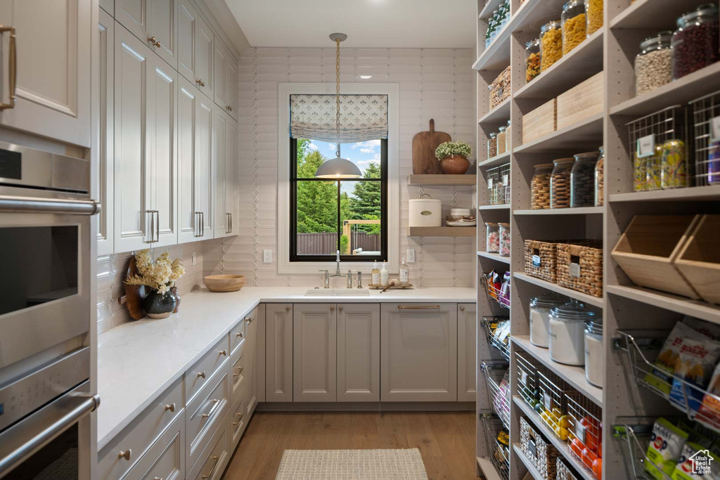 Pantry with a sink